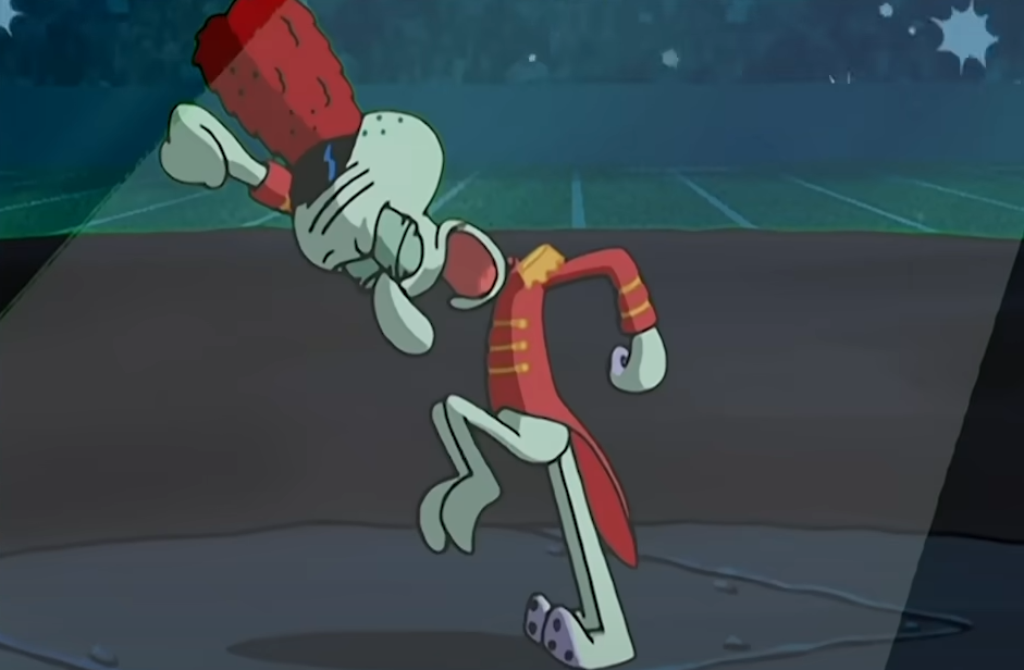 squidward cheering
